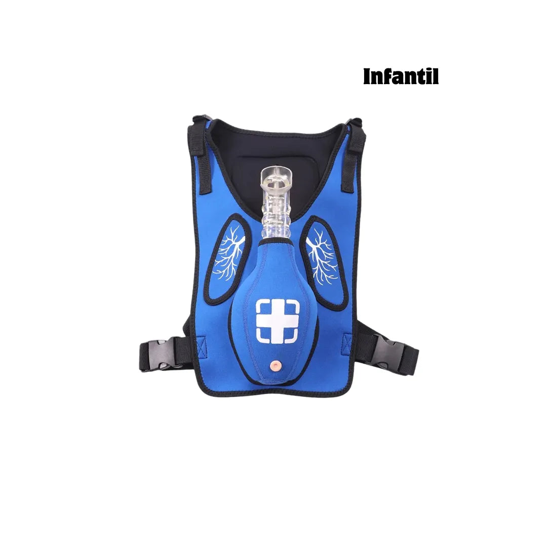 Colete de manobra de heimlch desengasgo azul infantil