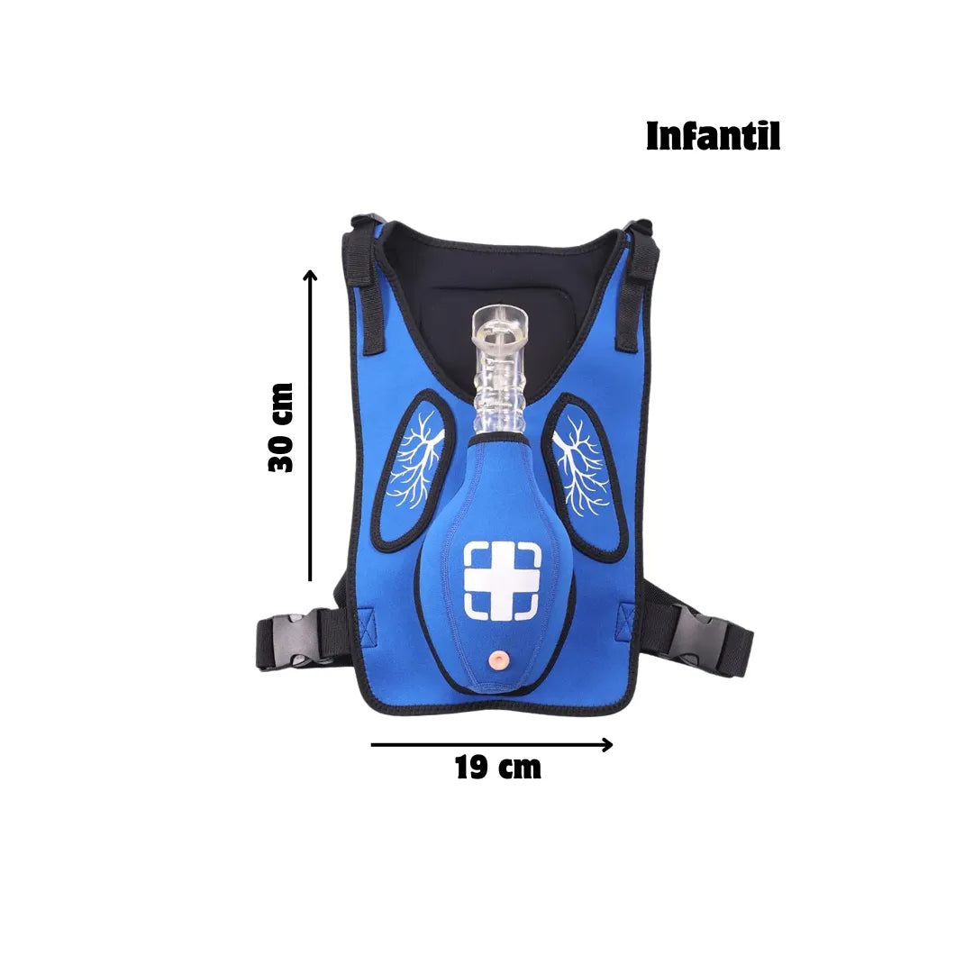 Colete Simulador Heimlich – Treinamento Realista para Primeiros Socorros (Adulto e Infantil)
