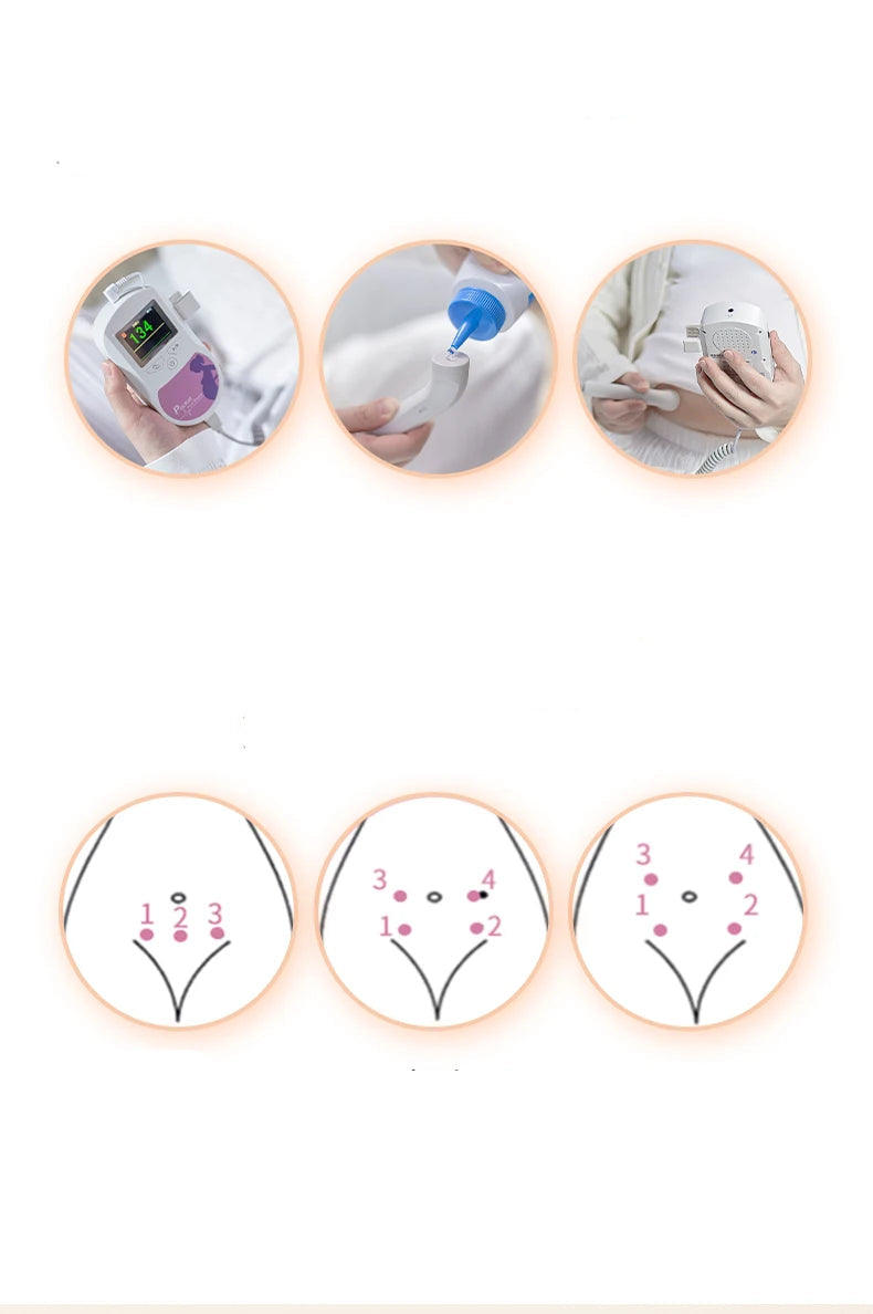 Doppler Fetal Portátil Contec Baby Sound C – Monitor de Batimentos Cardíacos
