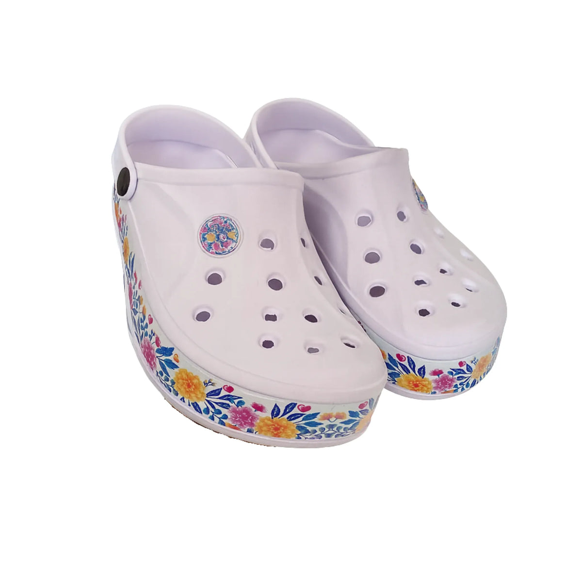 Babuche Flores Confort Classic Branco