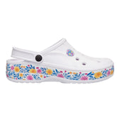 Babuche Flores Confort Classic Branco