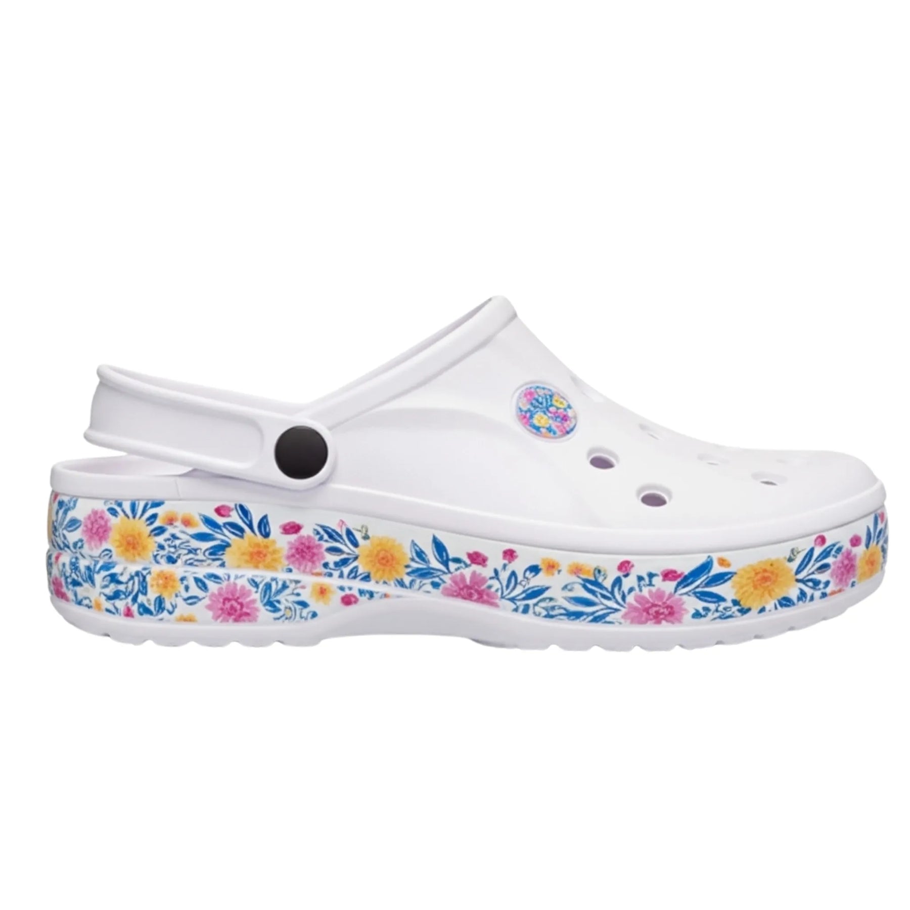 Babuche Flores Confort Classic Branco