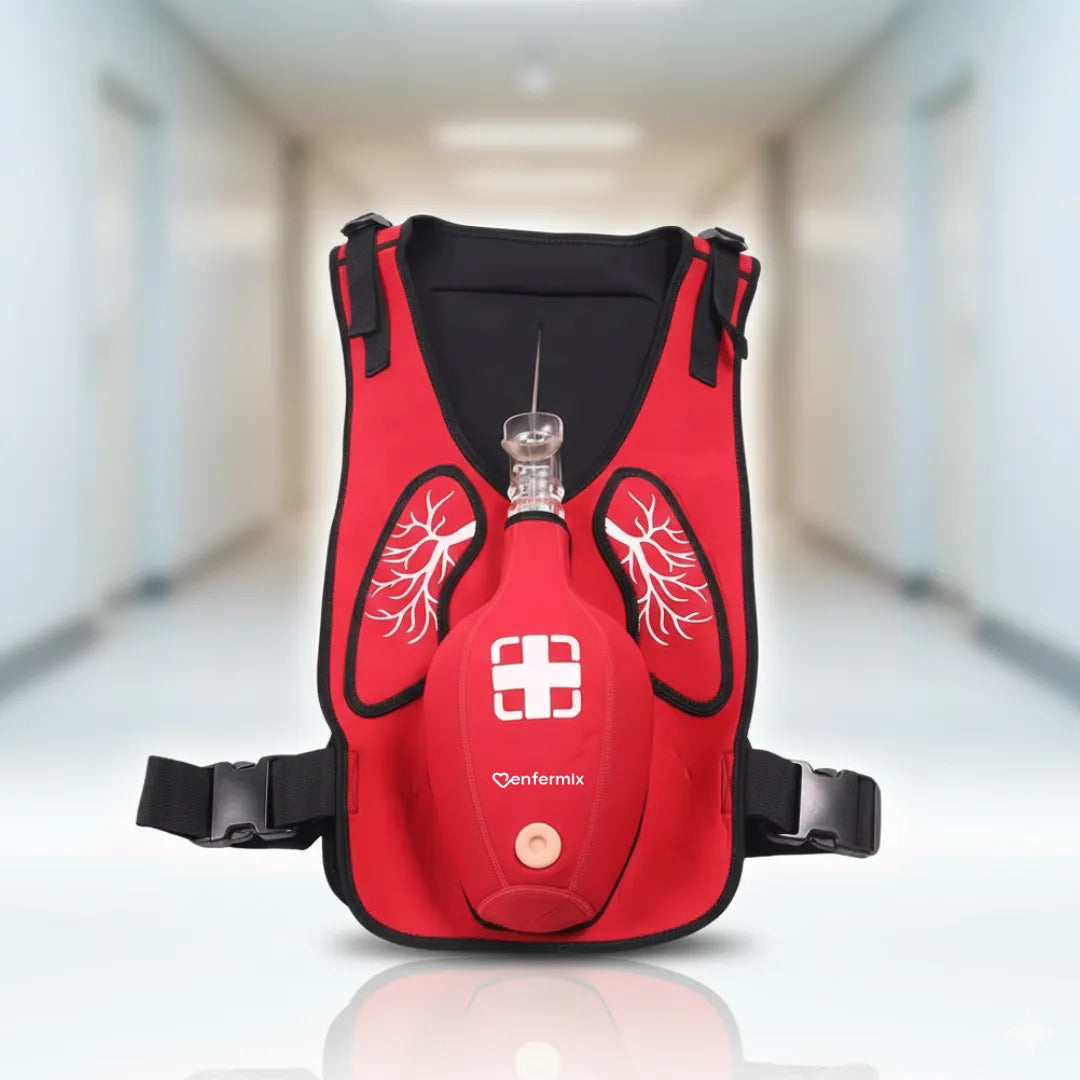 Colete de manobra de desengasgo vermelho