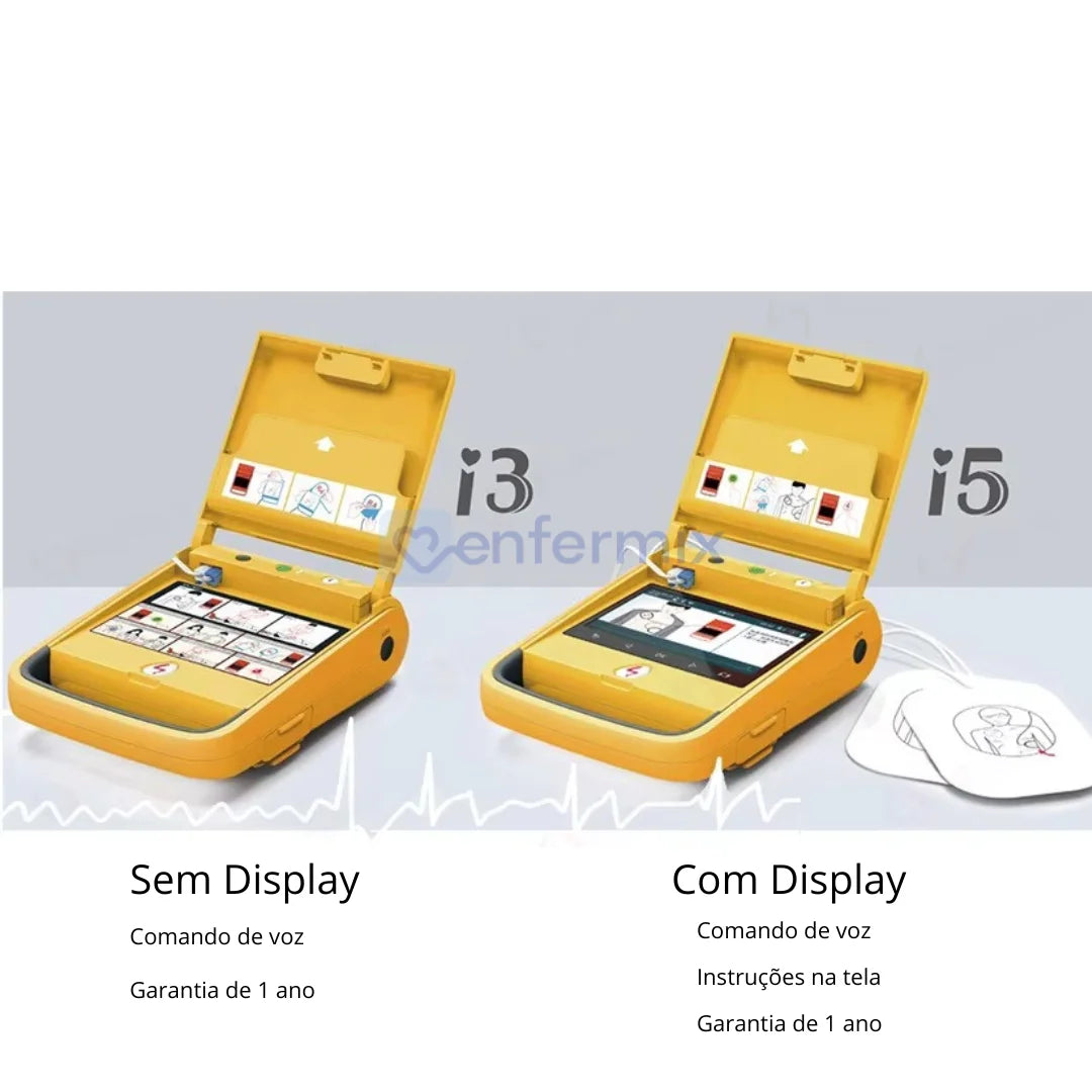 Desfibrilador DEA i3 Amoul Automático com Registro ANVISA | Linha VIDA+ Emergência Médica