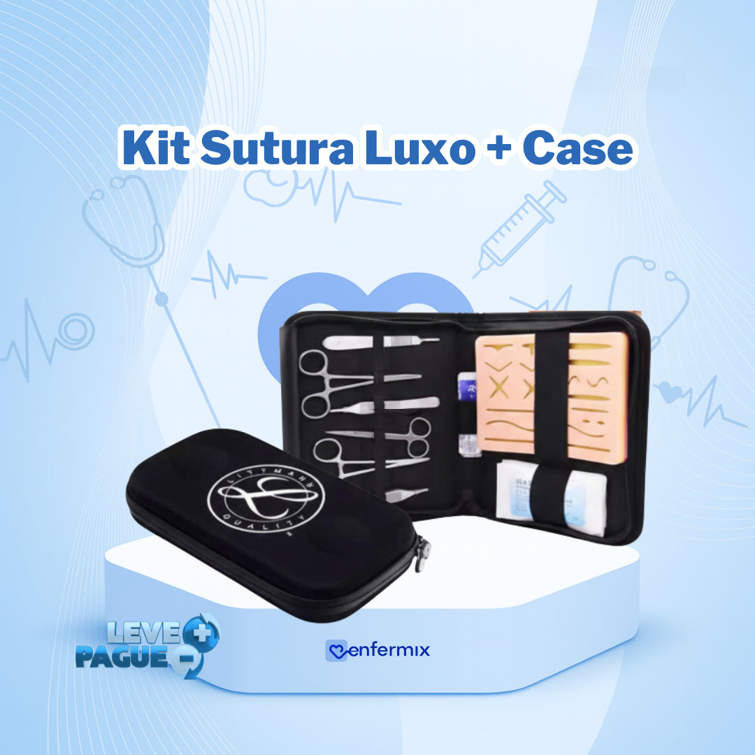 Kit Sutura Luxo + Case Estetoscopio