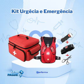 Kit Urgência e Emergência – Colete de Desengasgo + Bolsa de Primeiros Socorros + Torniquete