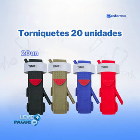 Kit Torniquete Tático Multiuso - Primeiros Socorros (20 unidades)