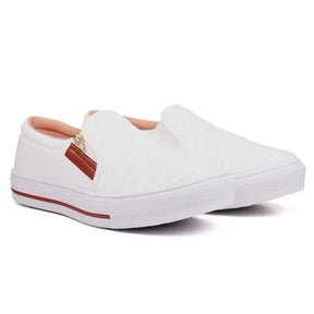 Sapato feminino Enfermagem Slip On Zíp Casual Leve e Confortável