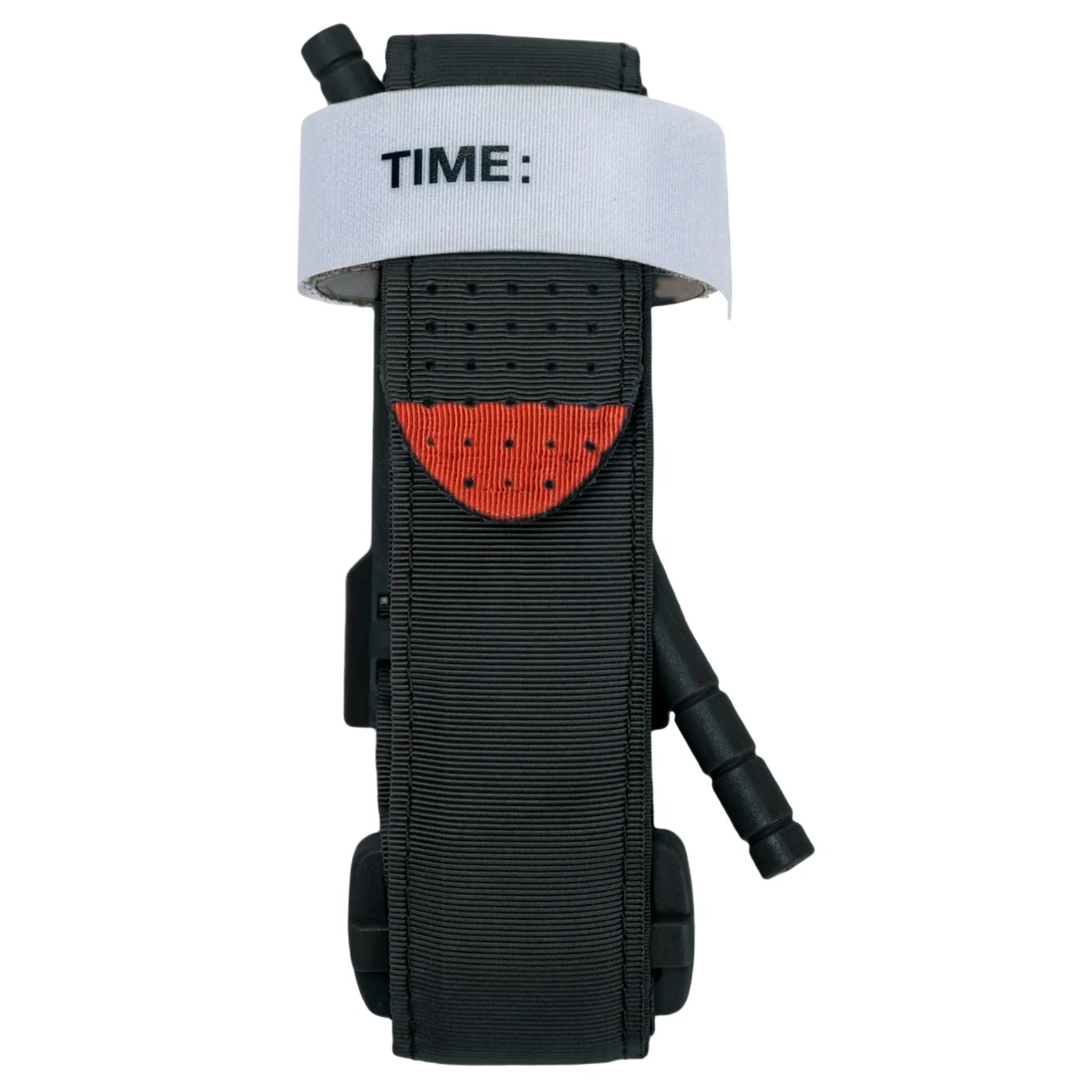 Torniquete preto com marcador de horas
